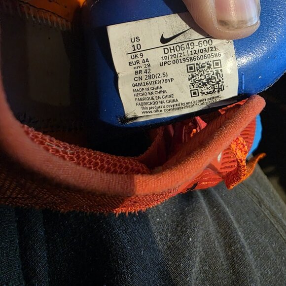 Nike Air Zoom Terra Kiger 8 ‘Habanero Red/Black Men's Shoe Size 10 US DH0649-600 - Picture 10 of 10